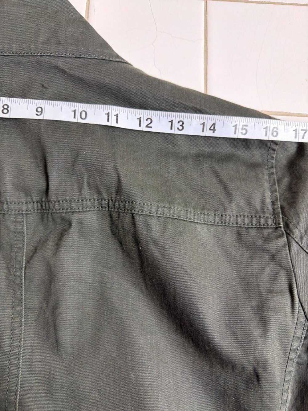 J.Crew Factory Downtown Field Jacket Utility Military Olive Green Women L - Picture 10 of 16